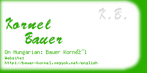 kornel bauer business card
